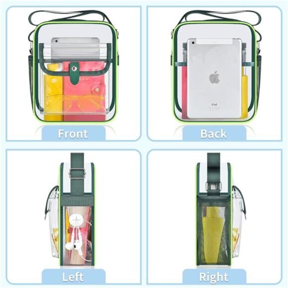 Clear Bag Stadium Approved Crossbody Purse, Clear Tote Bag for Concert Festival - Picture 4 of 7